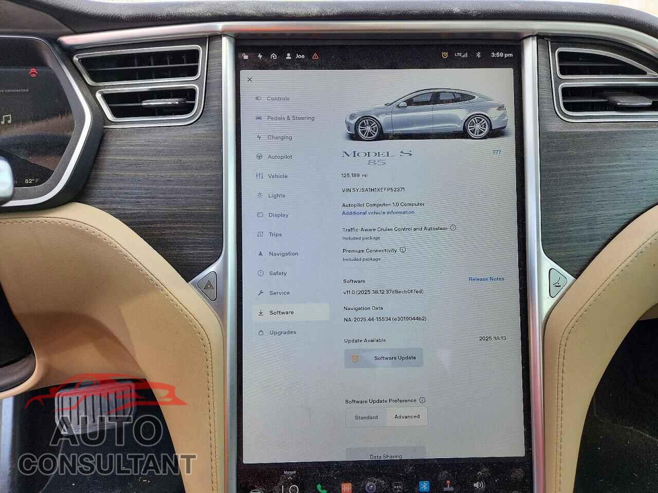 TESLA MODEL S 2014 - 5YJSA1H1XEFP52371