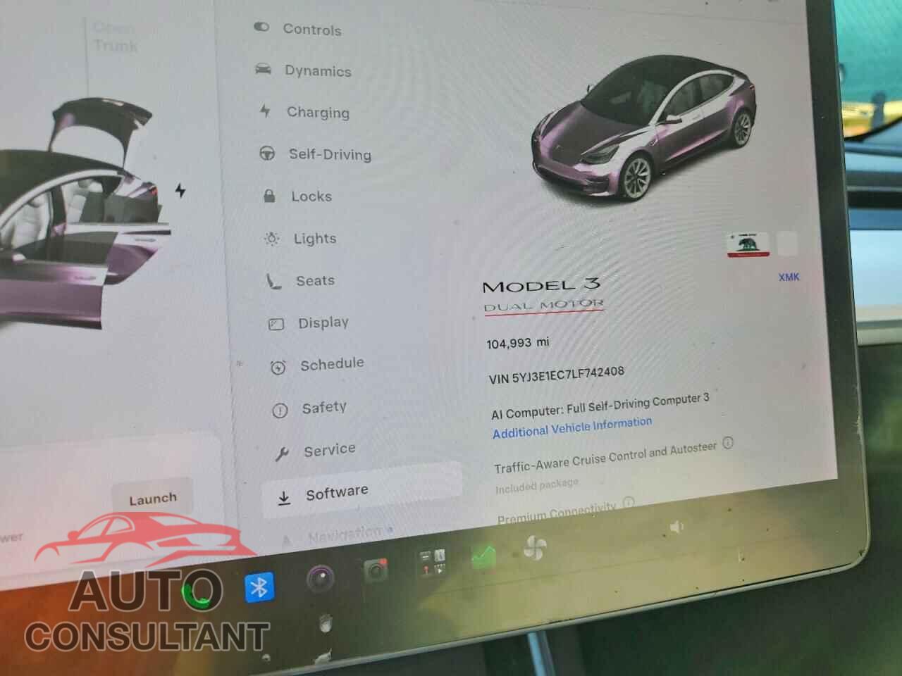 TESLA MODEL 3 2020 - 5YJ3E1EC7LF742408