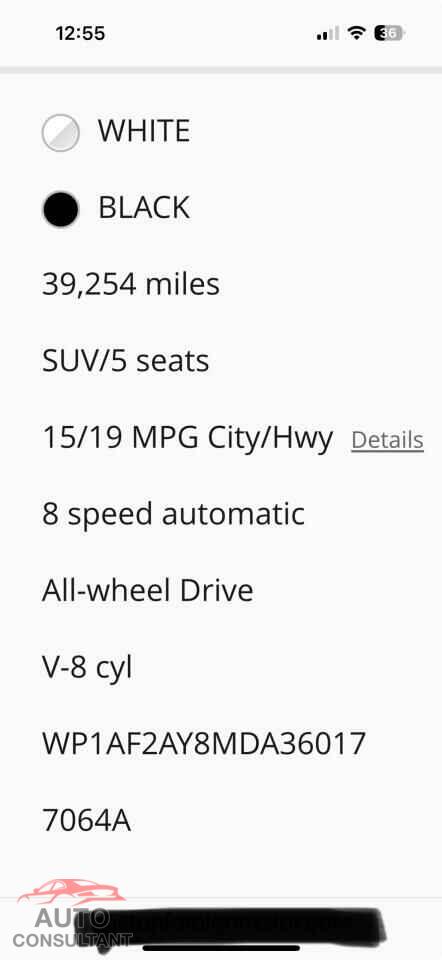PORSCHE CAYENNE 2021 - WP1AF2AY8MDA36017