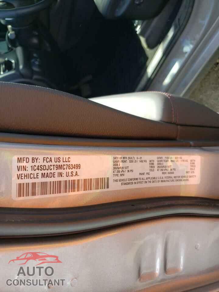 DODGE DURANGO 2021 - 1C4SDJCT9MC763499