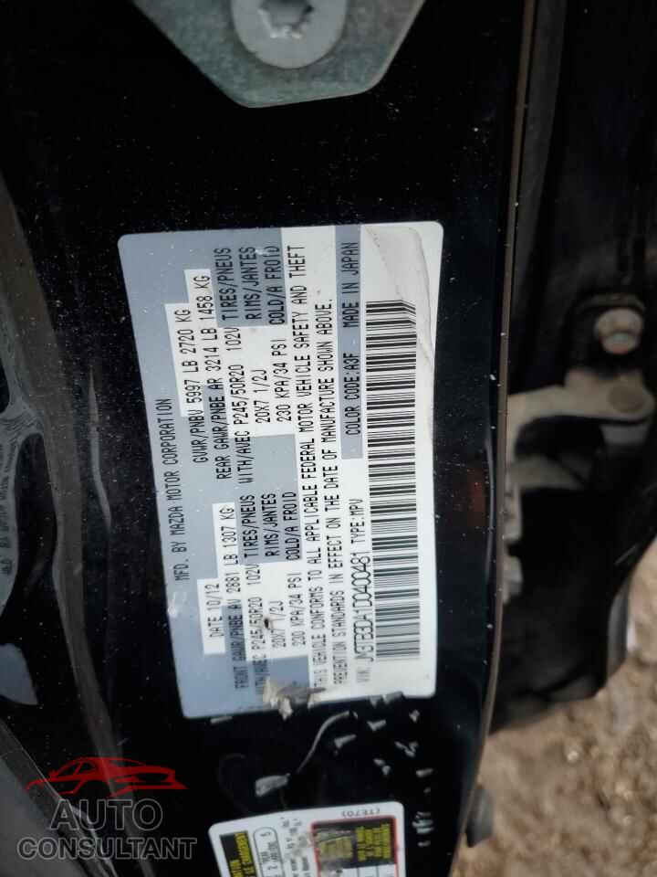 MAZDA CX-9 2013 - JM3TB3DA1D0400481