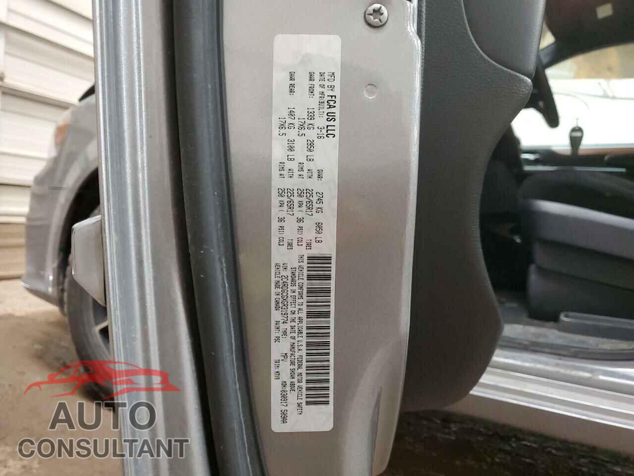 DODGE CARAVAN 2016 - 2C4RDGCGXGR319774