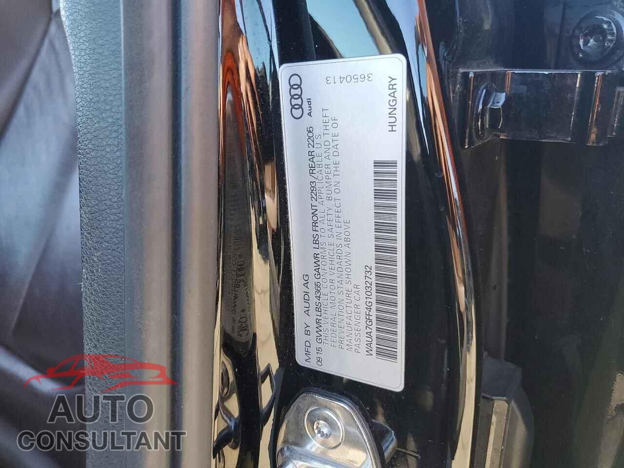 AUDI A3 2016 - WAUA7GFF4G1032732