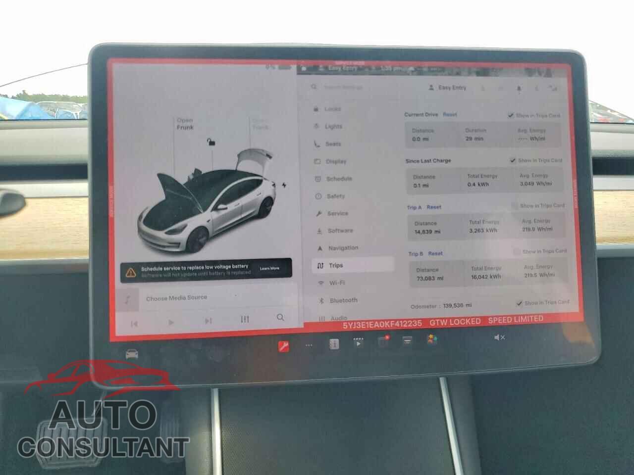 TESLA MODEL 3 2019 - 5YJ3E1EA0KF412235