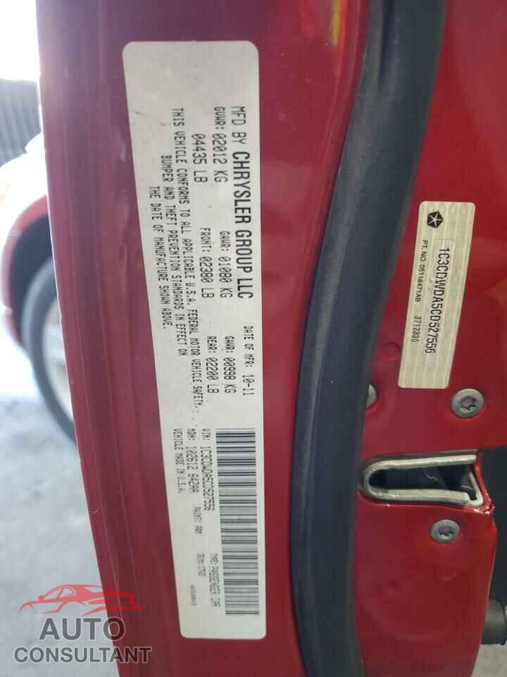DODGE CALIBER 2012 - 1C3CDWDA5CD527556