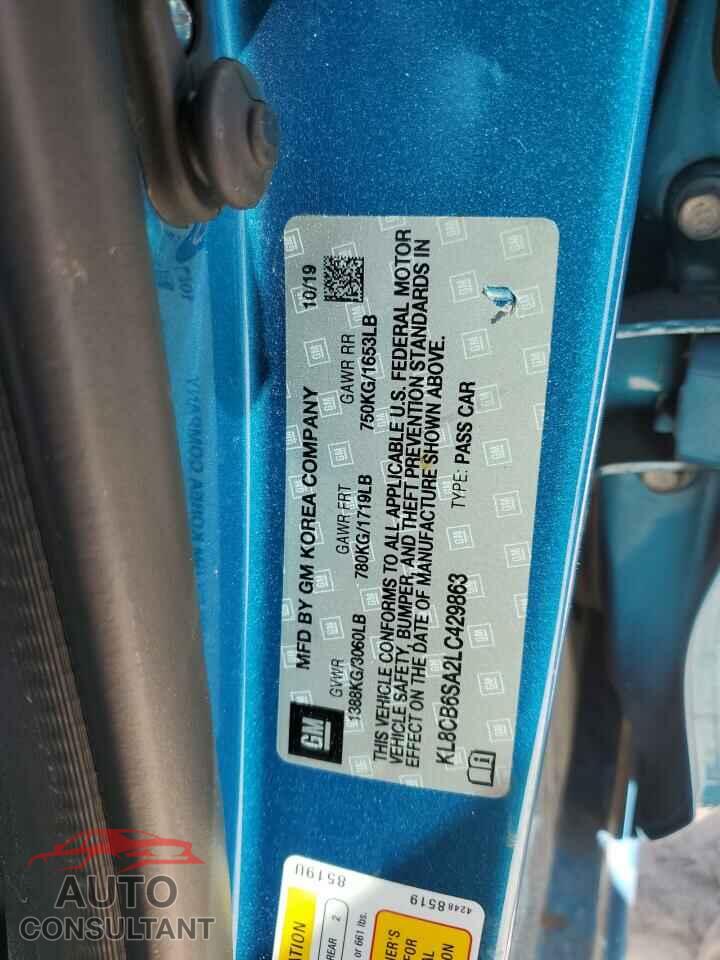 CHEVROLET SPARK 2020 - KL8CB6SA2LC429863