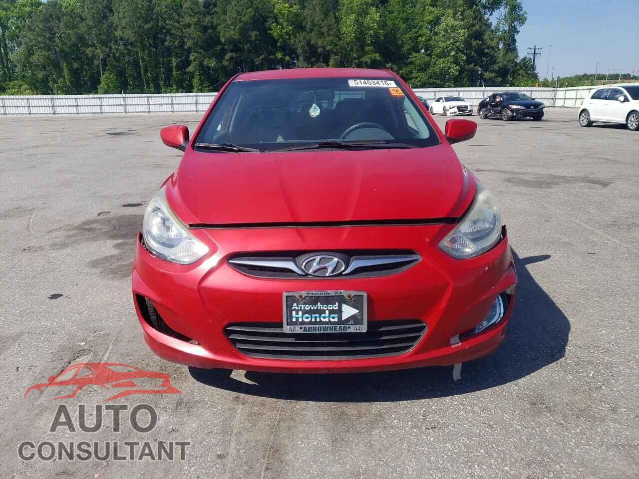 HYUNDAI ACCENT 2012 - KMHCU4AE7CU096236