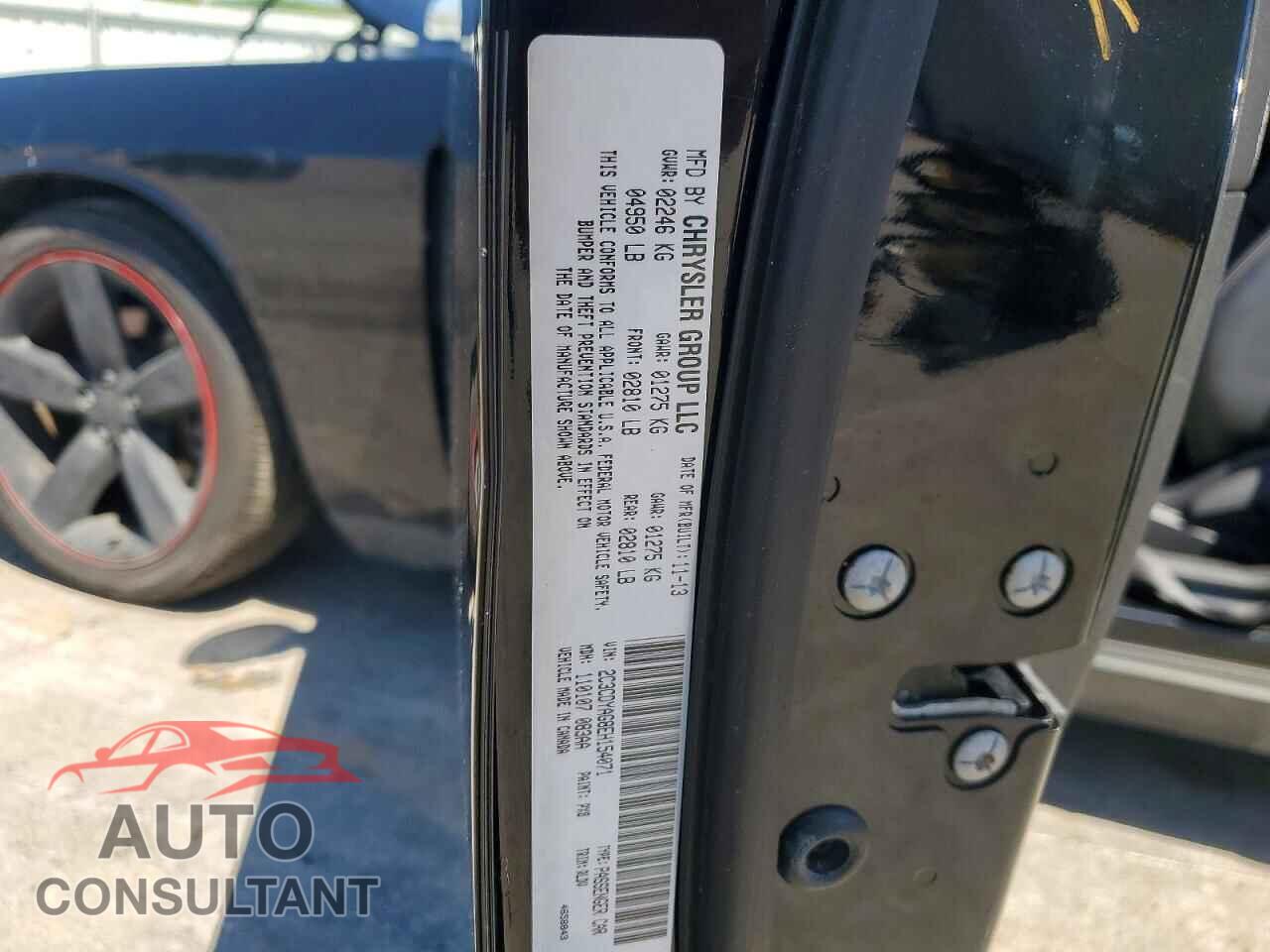 DODGE CHALLENGER 2014 - 2C3CDYAG8EH154071