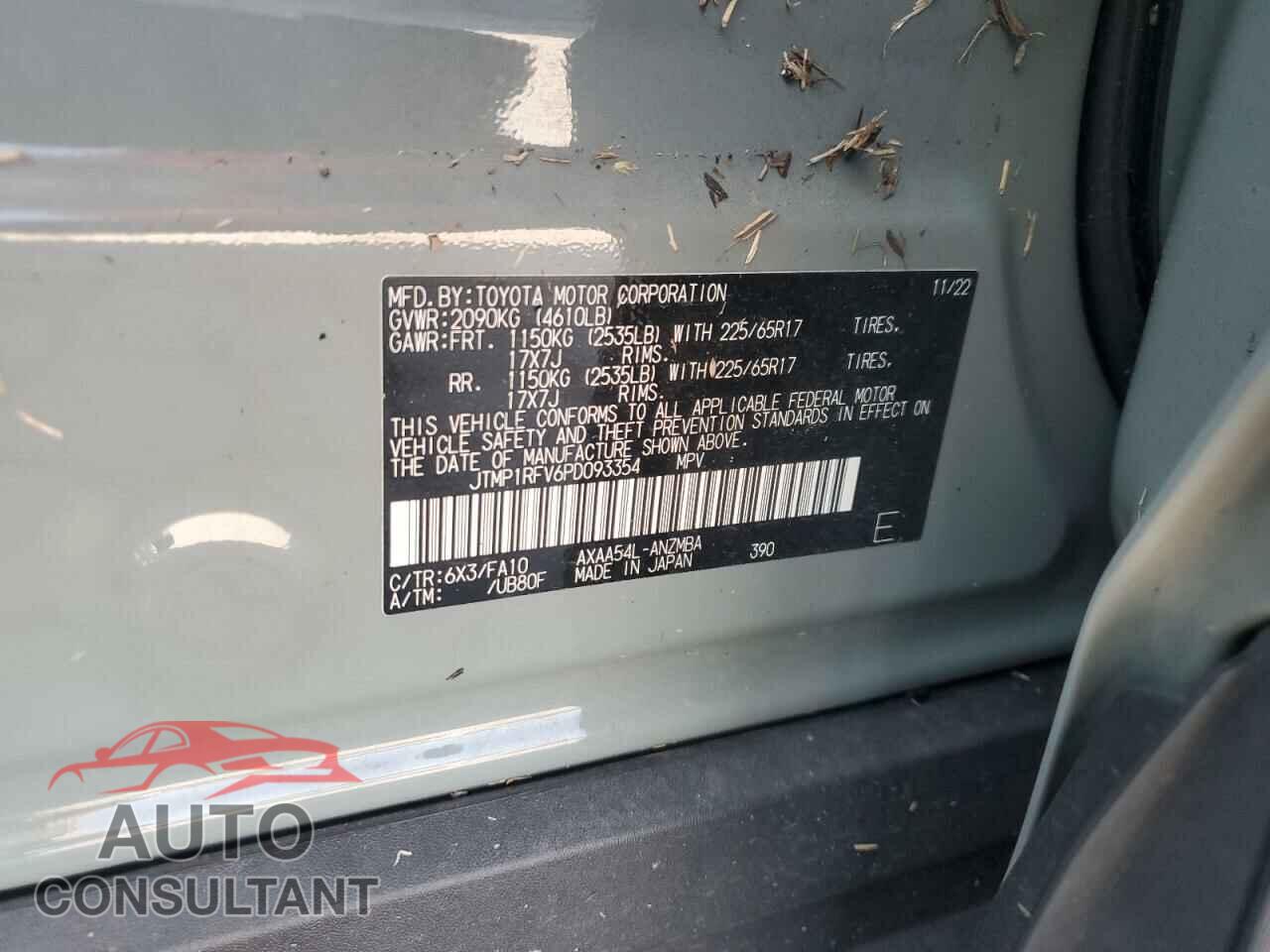 TOYOTA RAV4 2023 - JTMP1RFV6PD093354
