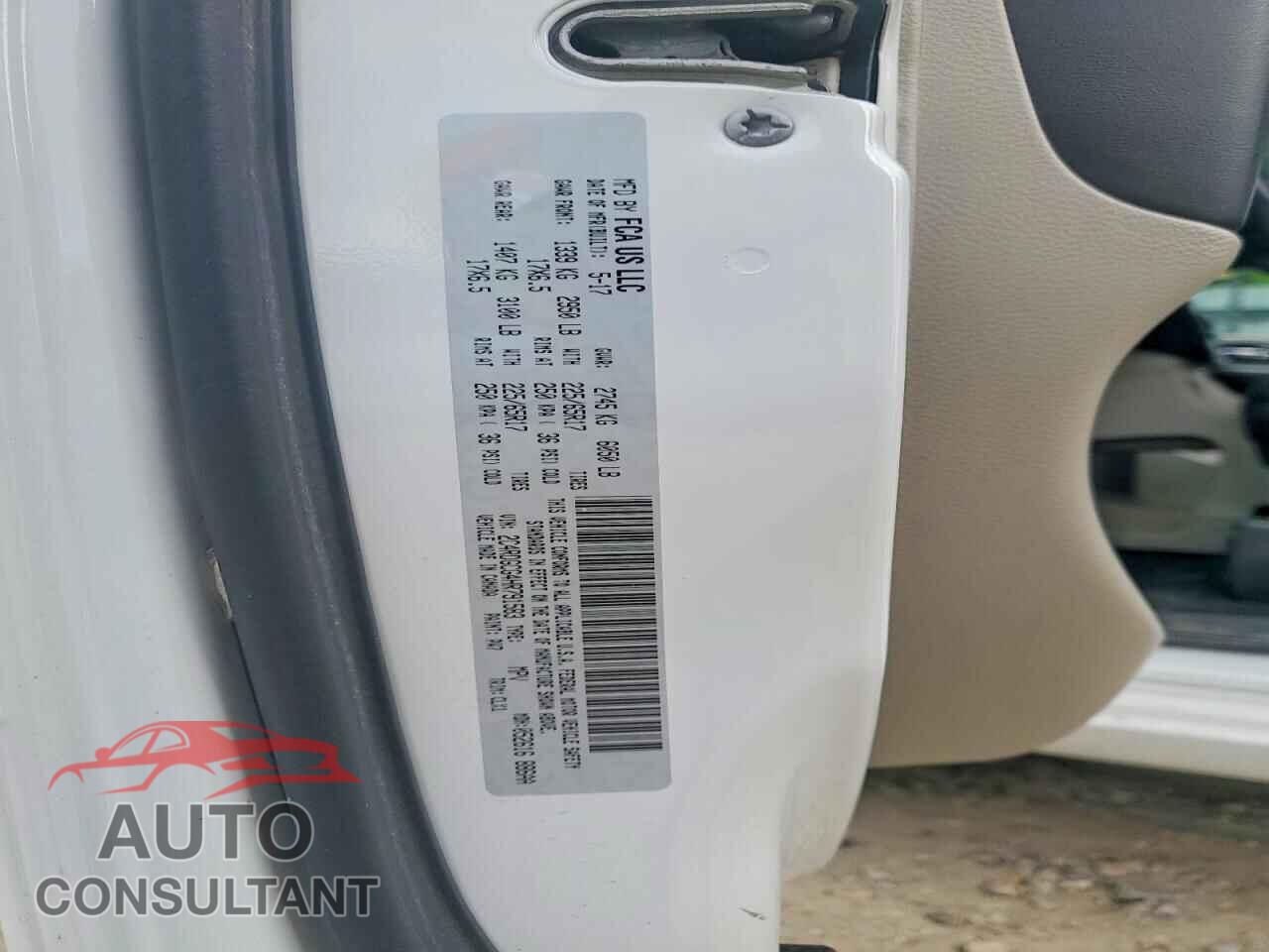 DODGE CARAVAN 2017 - 2C4RDGCG4HR791583