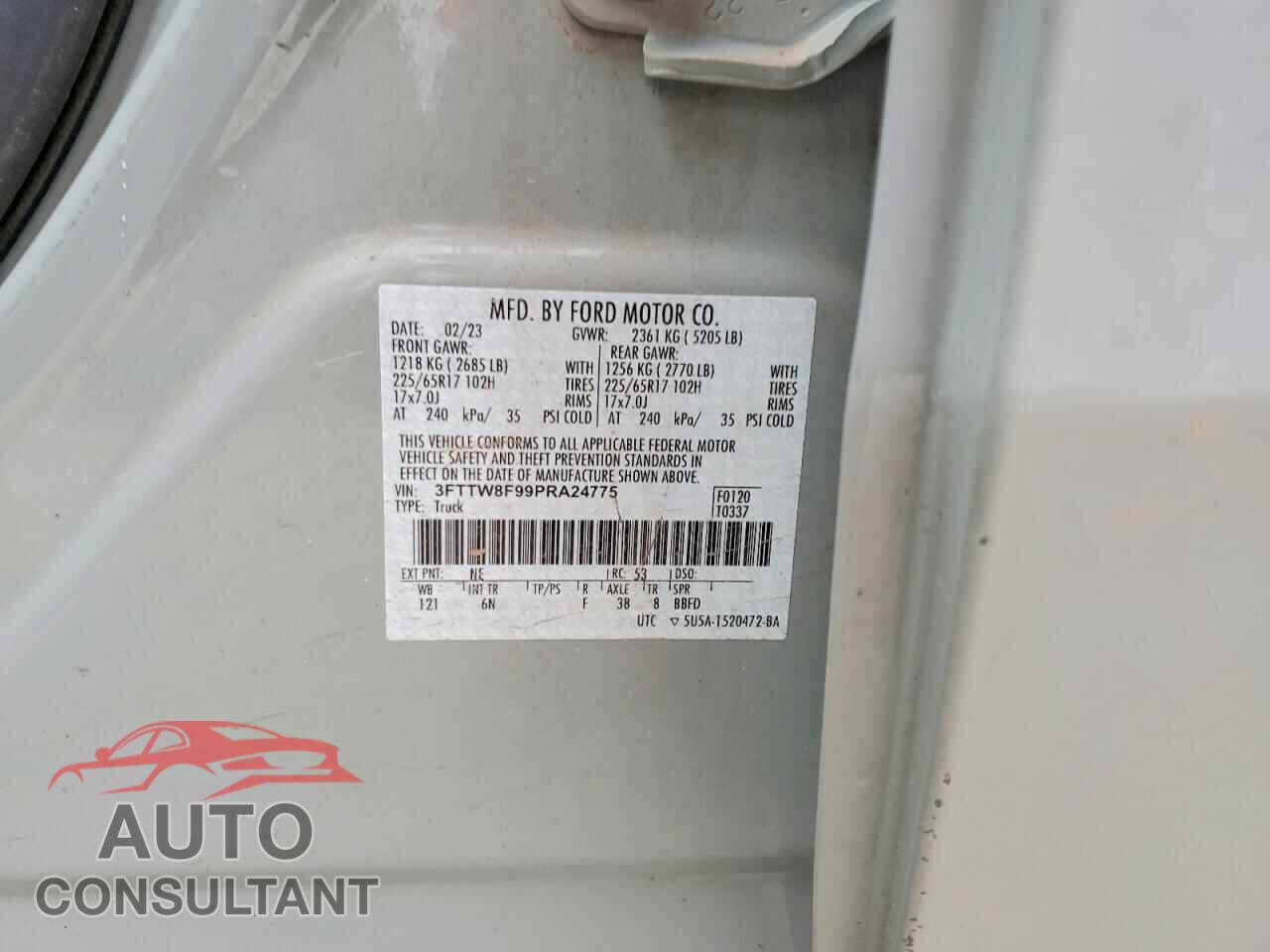 FORD MAVERICK 2023 - 3FTTW8F99PRA24775