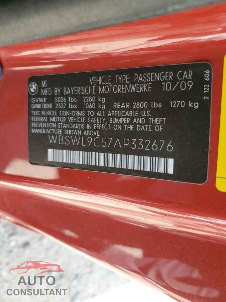 BMW M3 2010 - WBSWL9C57AP332676