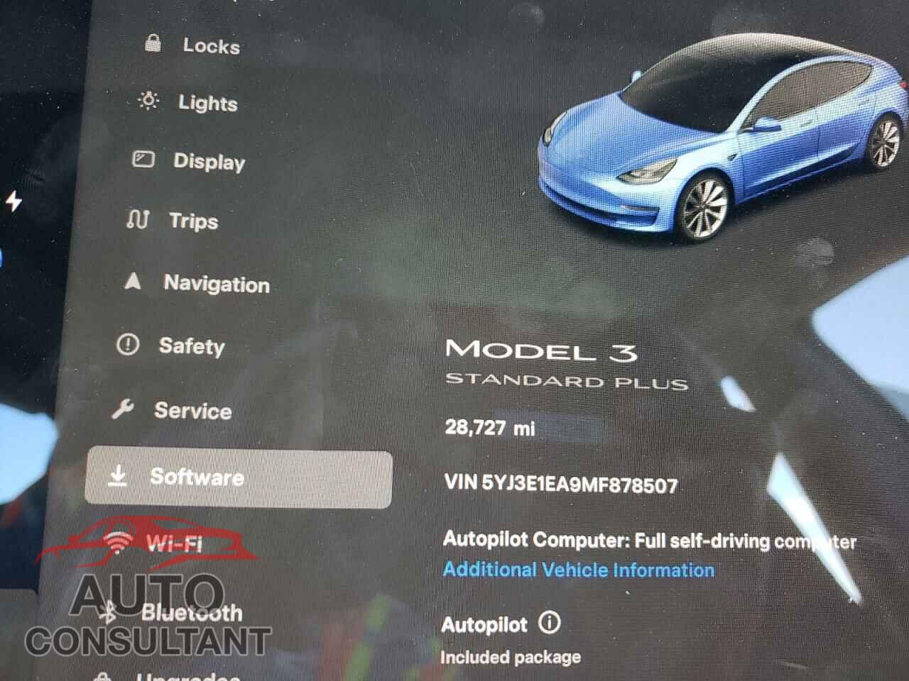 TESLA MODEL 3 2021 - 5YJ3E1EA9MF878507
