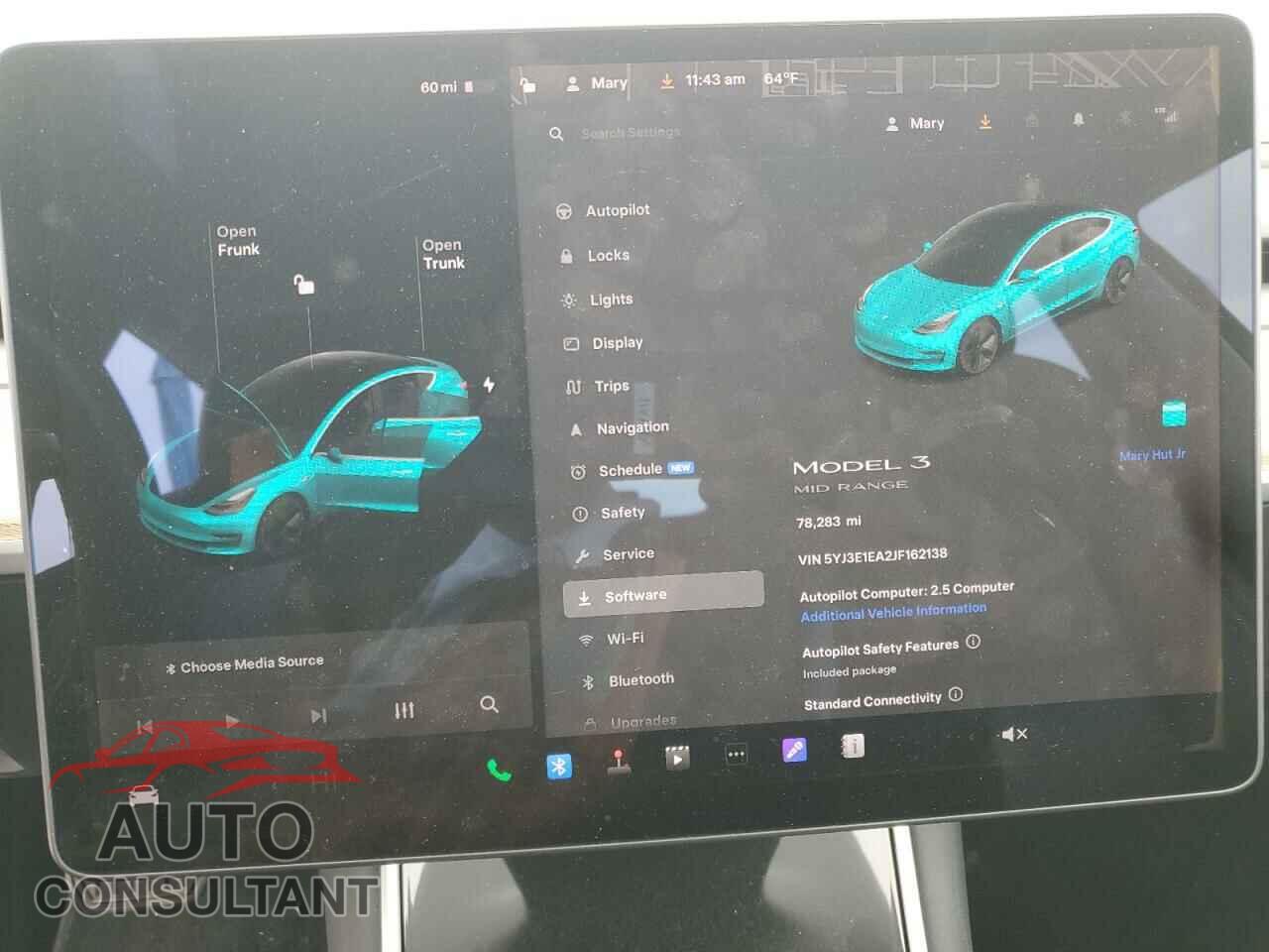TESLA MODEL 3 2018 - 5YJ3E1EA2JF162138