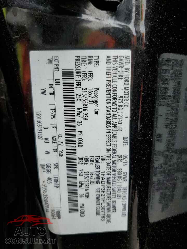FORD FOCUS 2015 - 1FADP3F21FL307763