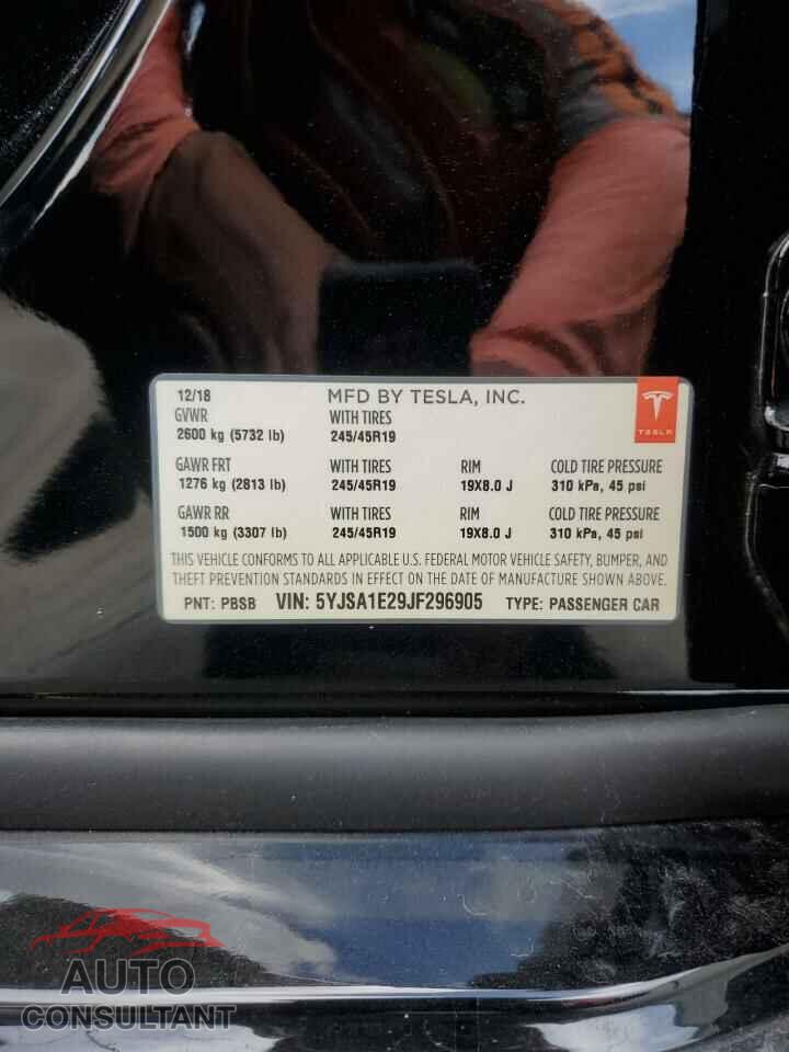 TESLA MODEL S 2018 - 5YJSA1E29JF296905