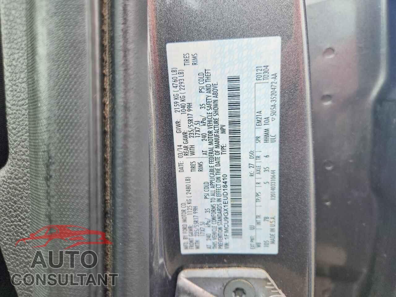 FORD ESCAPE 2014 - 1FMCU9GX1EUD18410