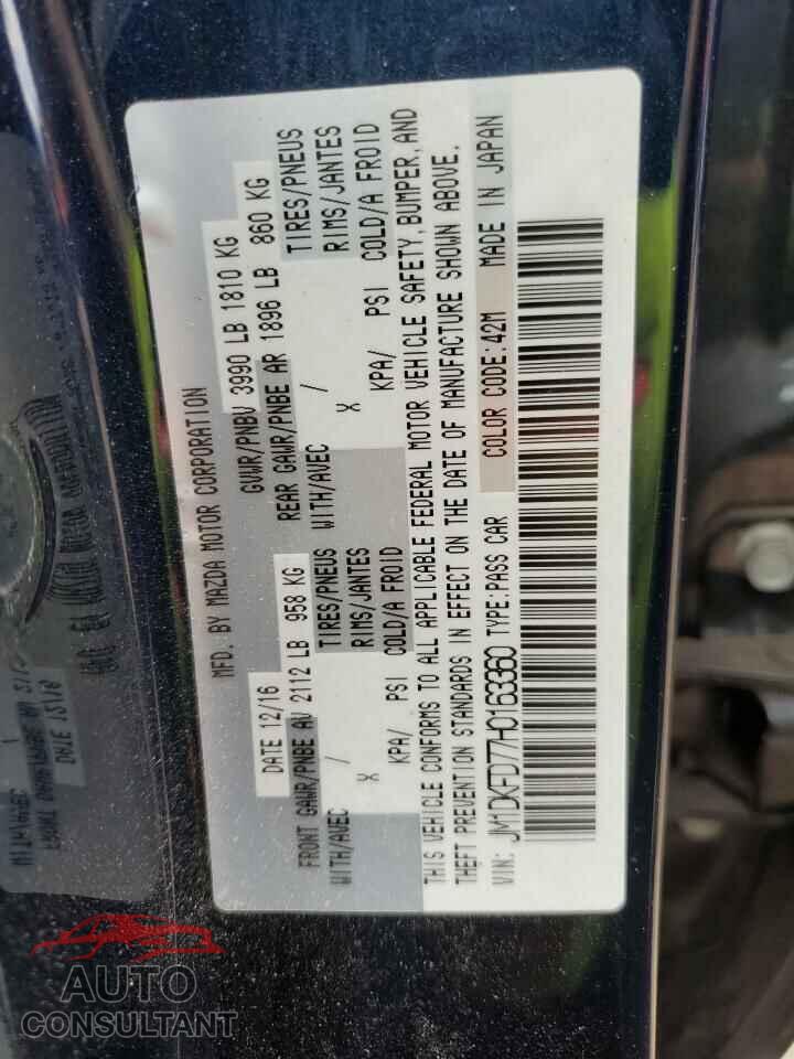 MAZDA CX-3 2017 - JM1DKFD77H0163360