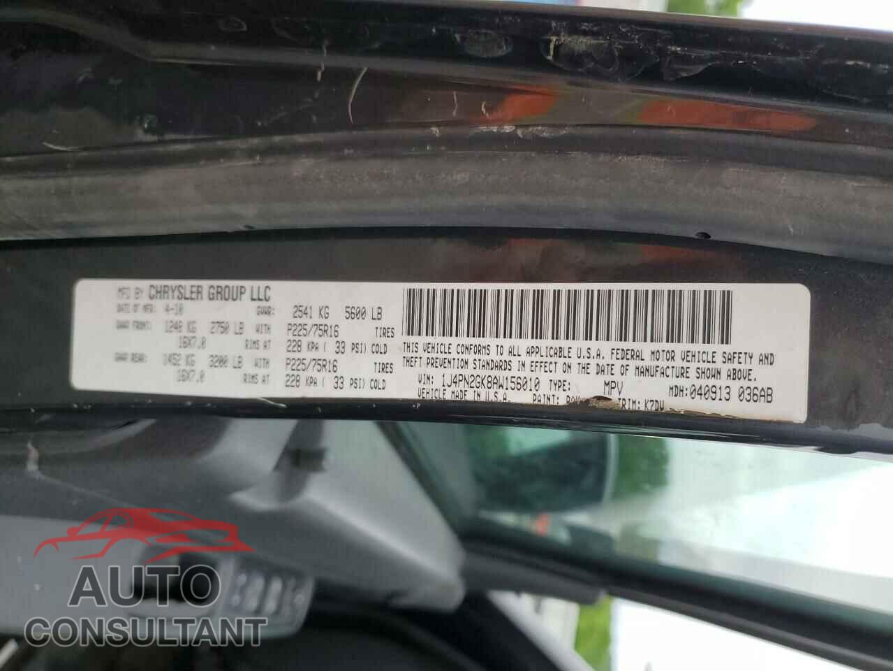 JEEP LIBERTY 2010 - 1J4PN2GK8AW156010
