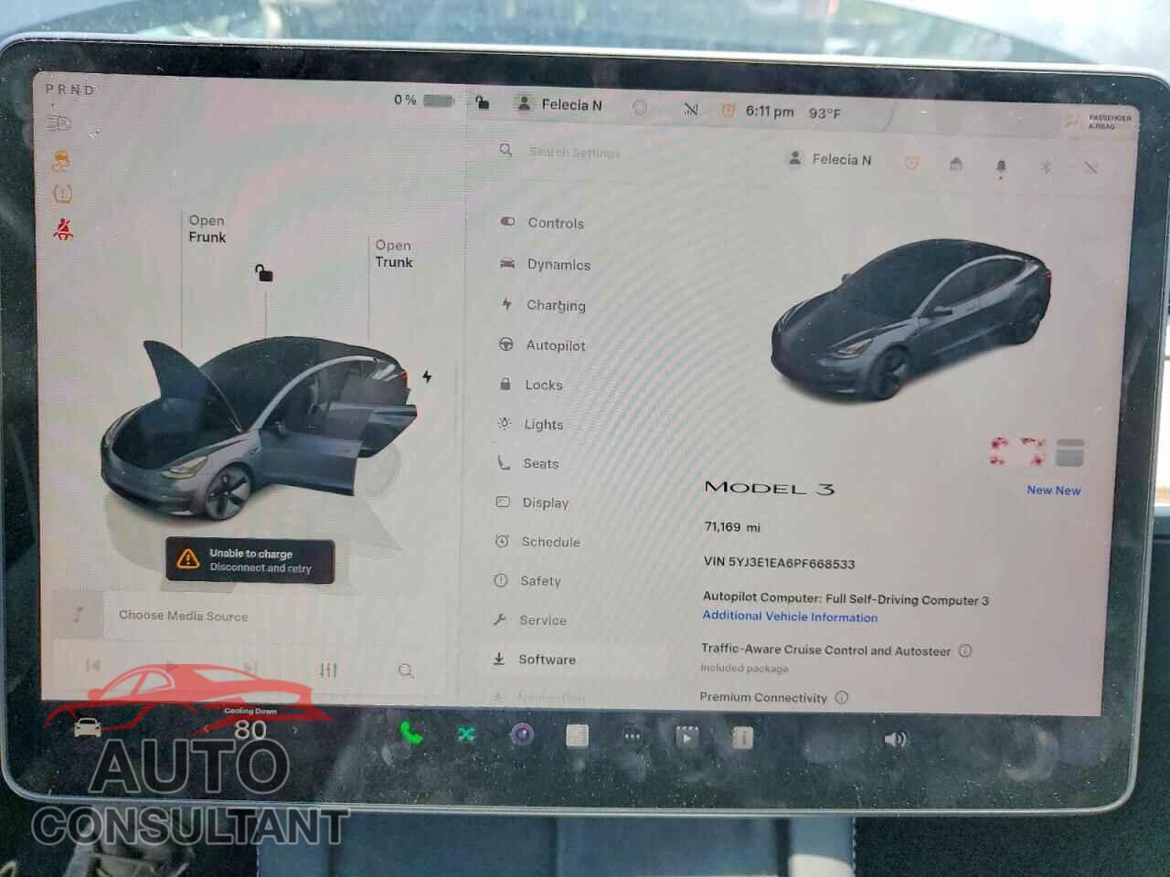 TESLA MODEL 3 2023 - 5YJ3E1EA6PF668533