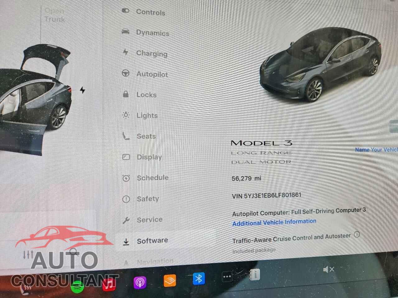TESLA MODEL 3 2020 - 5YJ3E1EB6LF801861