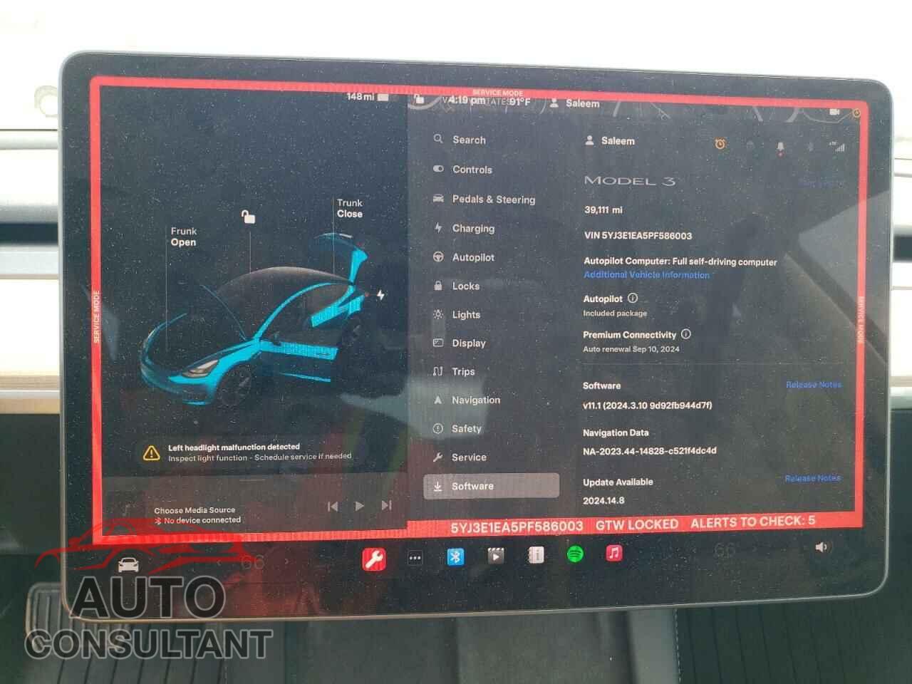 TESLA MODEL 3 2023 - 5YJ3E1EA5PF586003