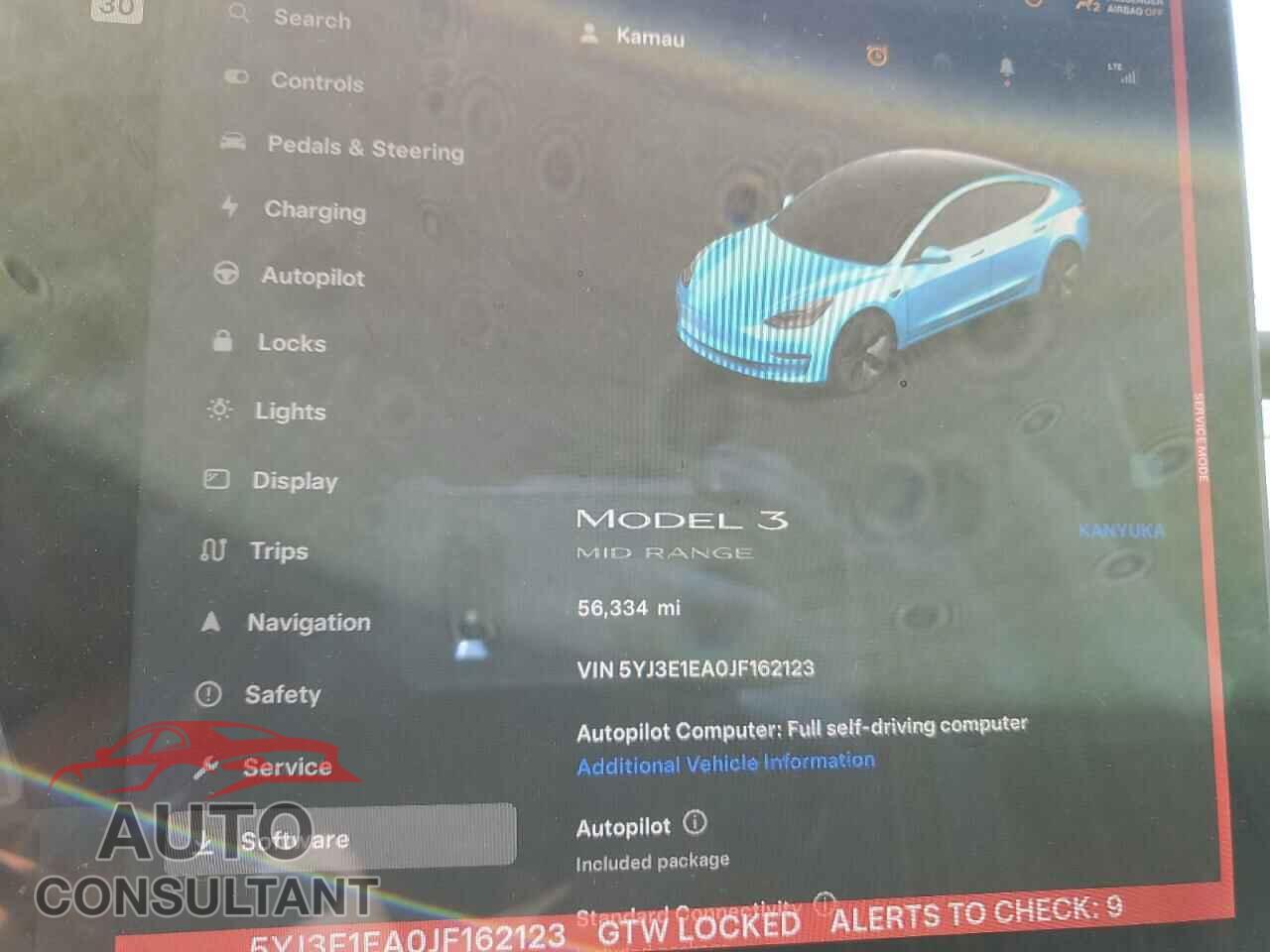TESLA MODEL 3 2018 - 5YJ3E1EA0JF162123