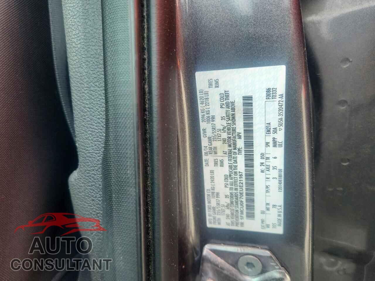 FORD ESCAPE 2014 - 1FMCU0F70EUE21167