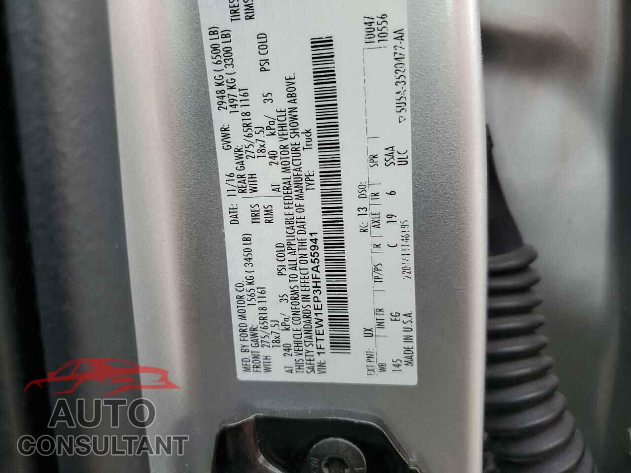 FORD F-150 2017 - 1FTEW1EP3HFA55941