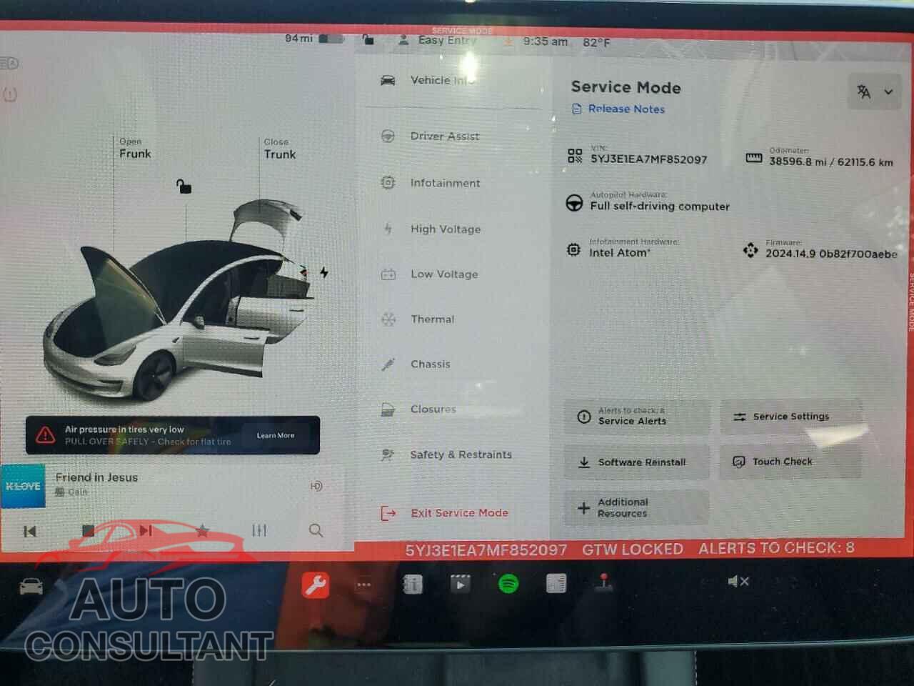 TESLA MODEL 3 2021 - 5YJ3E1EA7MF852097