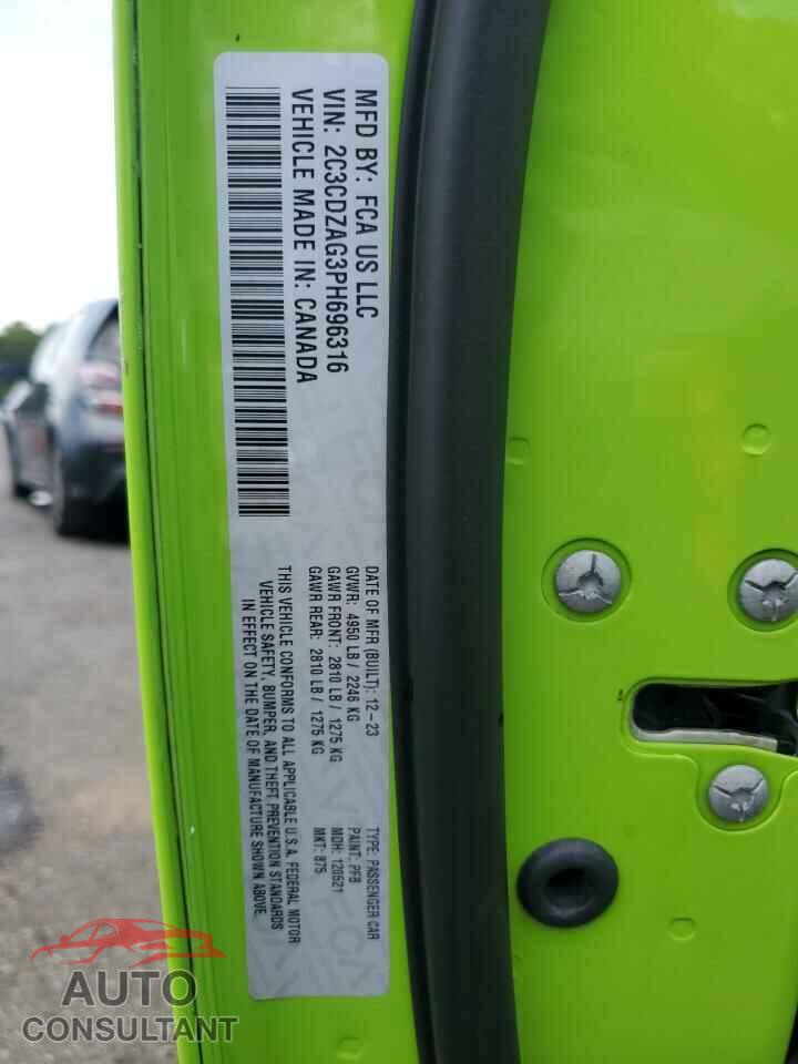 DODGE CHALLENGER 2023 - 2C3CDZAG3PH696316
