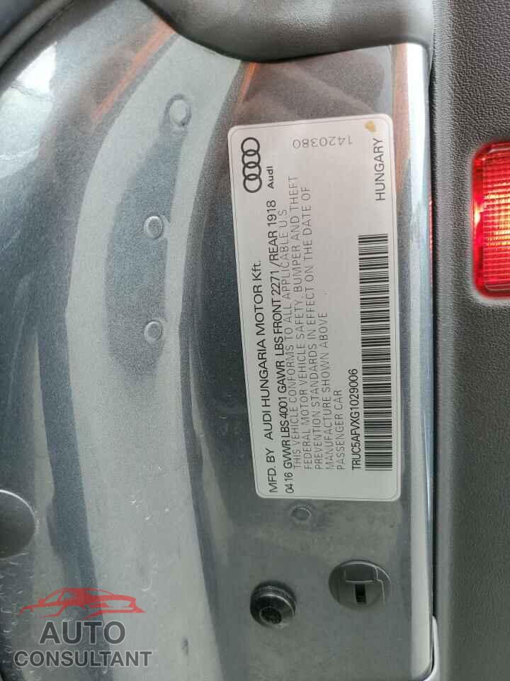 AUDI TT 2016 - TRUC5AFVXG1029006