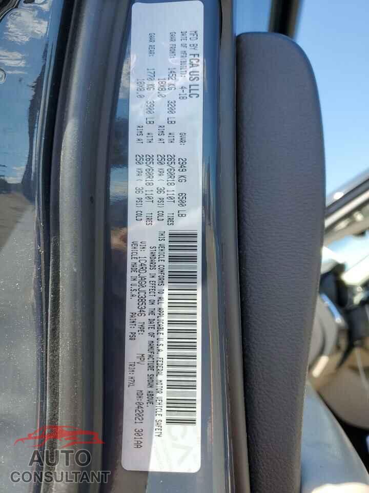 DODGE DURANGO 2018 - 1C4RDJAG0JC385346