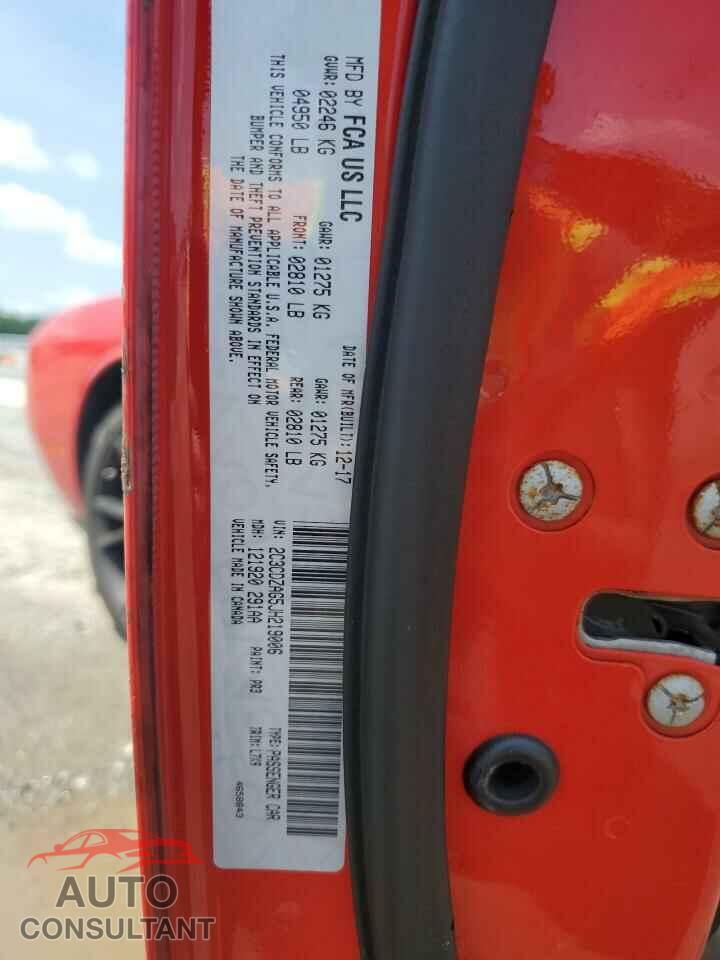 DODGE CHALLENGER 2018 - 2C3CDZAG5JH219006