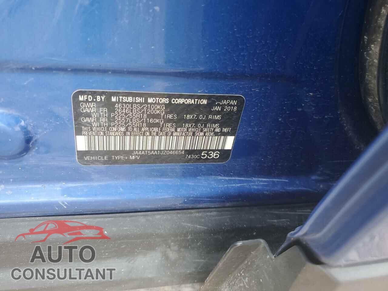 MITSUBISHI ECLIPSE 2018 - JA4AT5AA1JZ046654