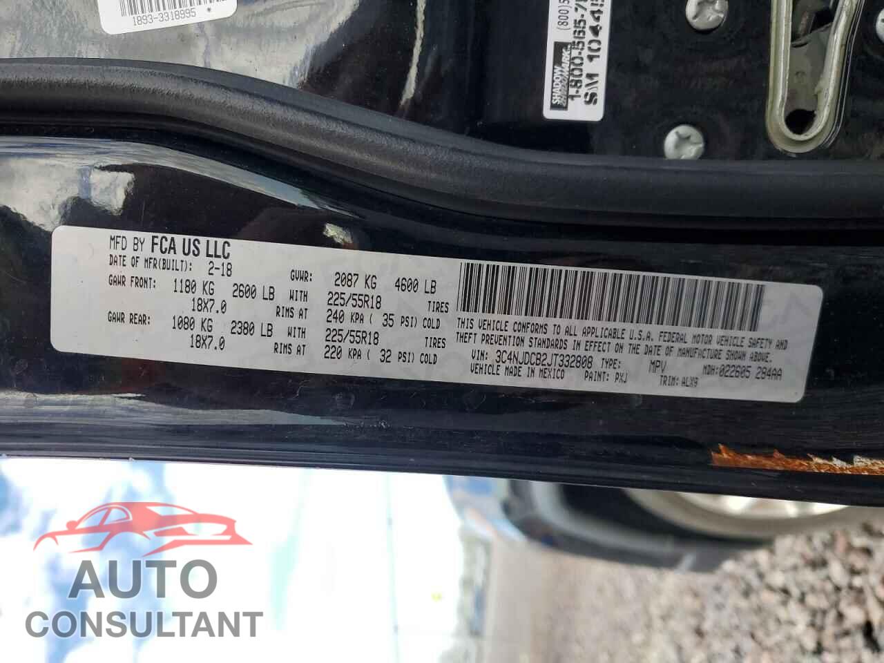 JEEP COMPASS 2018 - 3C4NJDCB2JT332808