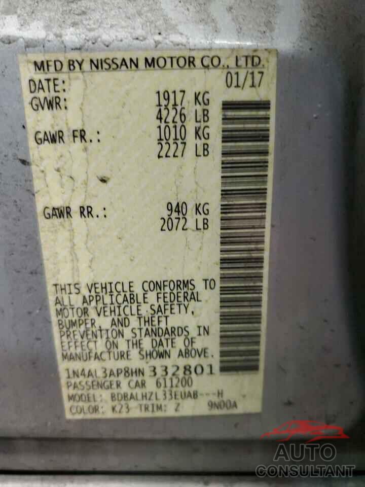 NISSAN ALTIMA 2017 - 1N4AL3AP8HN332801