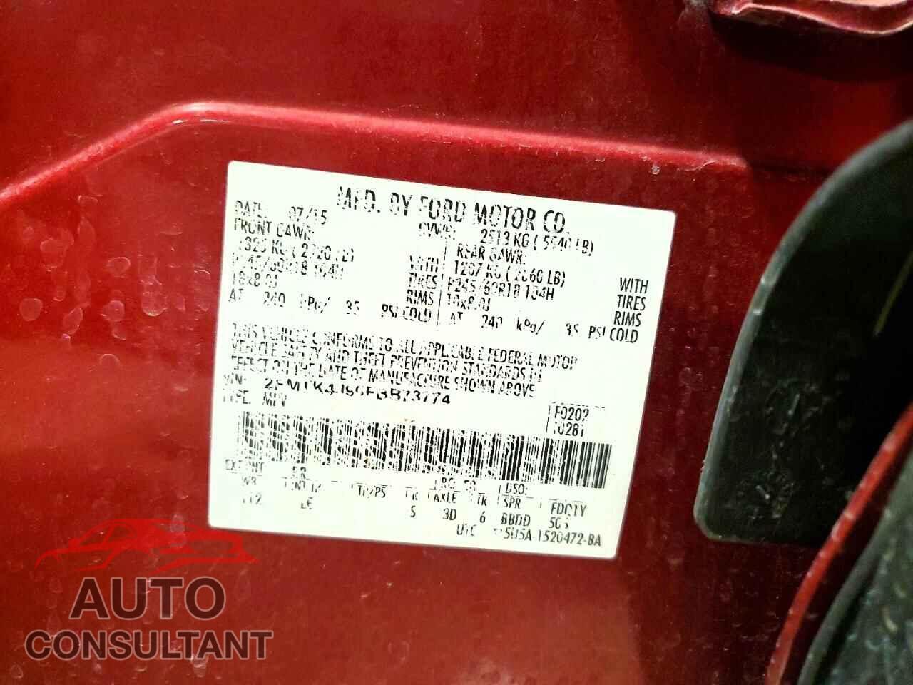 FORD EDGE 2015 - 2FMTK4J90FBB73774