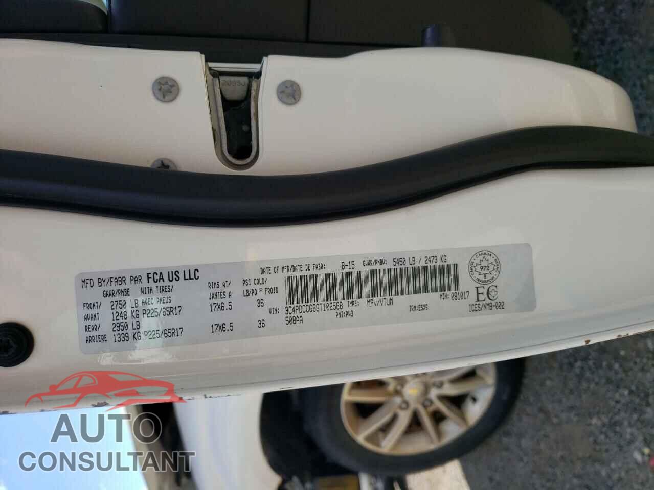 DODGE JOURNEY 2016 - 3C4PDCCG6GT102588