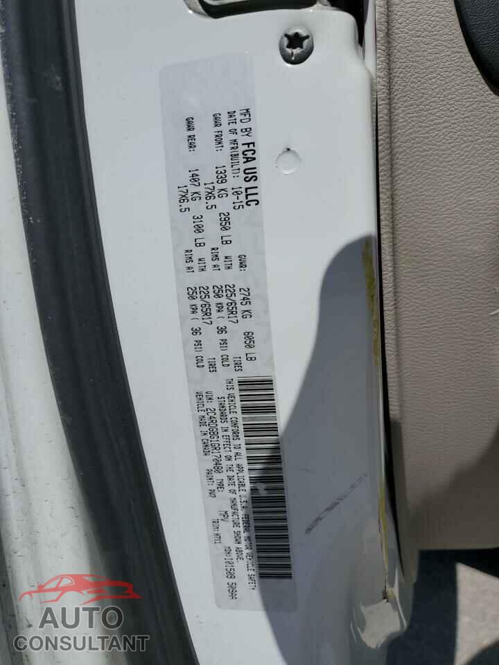 DODGE CARAVAN 2016 - 2C4RDGBG1GR170480