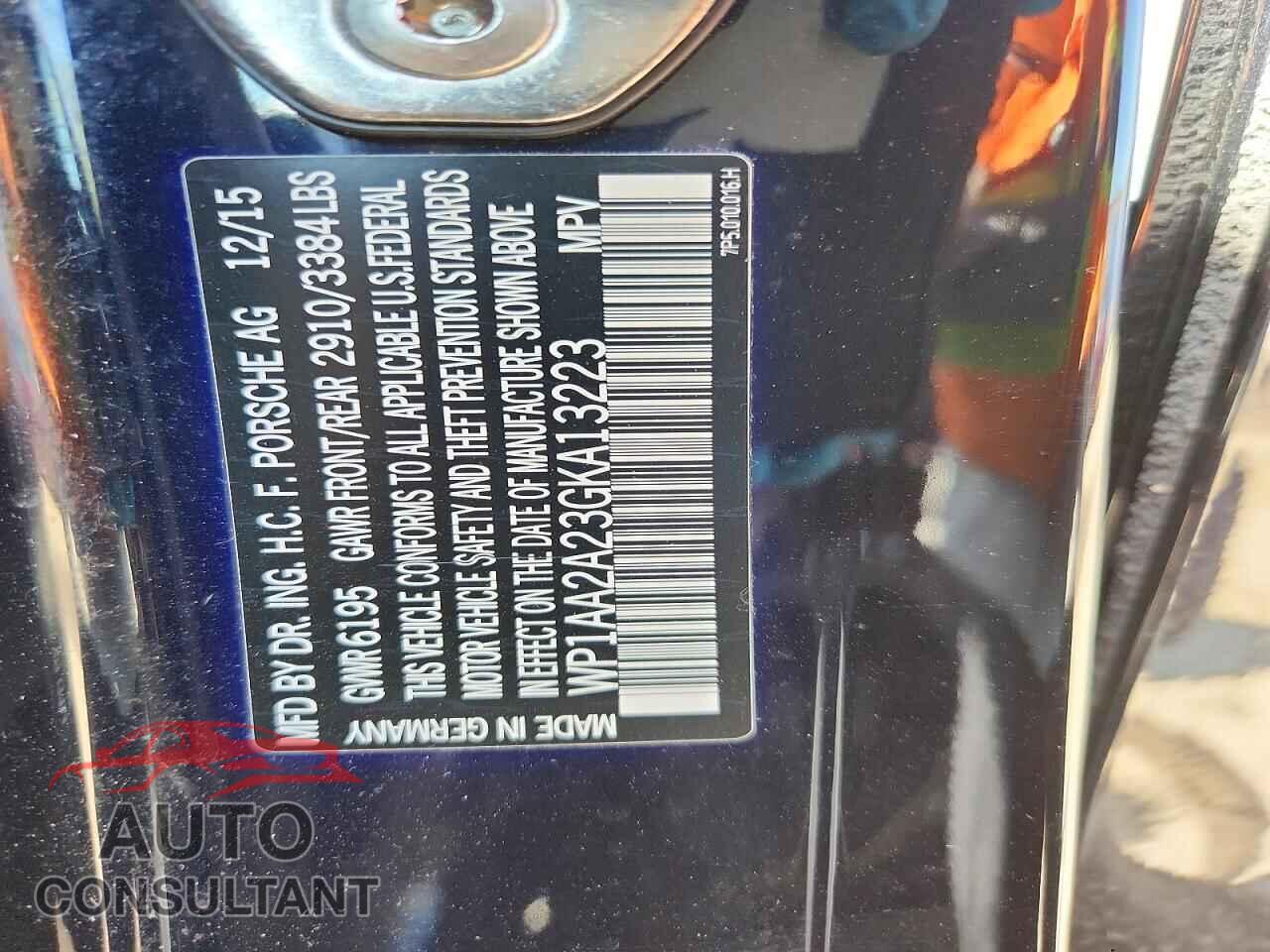 PORSCHE CAYENNE 2016 - WP1AA2A23GKA13223