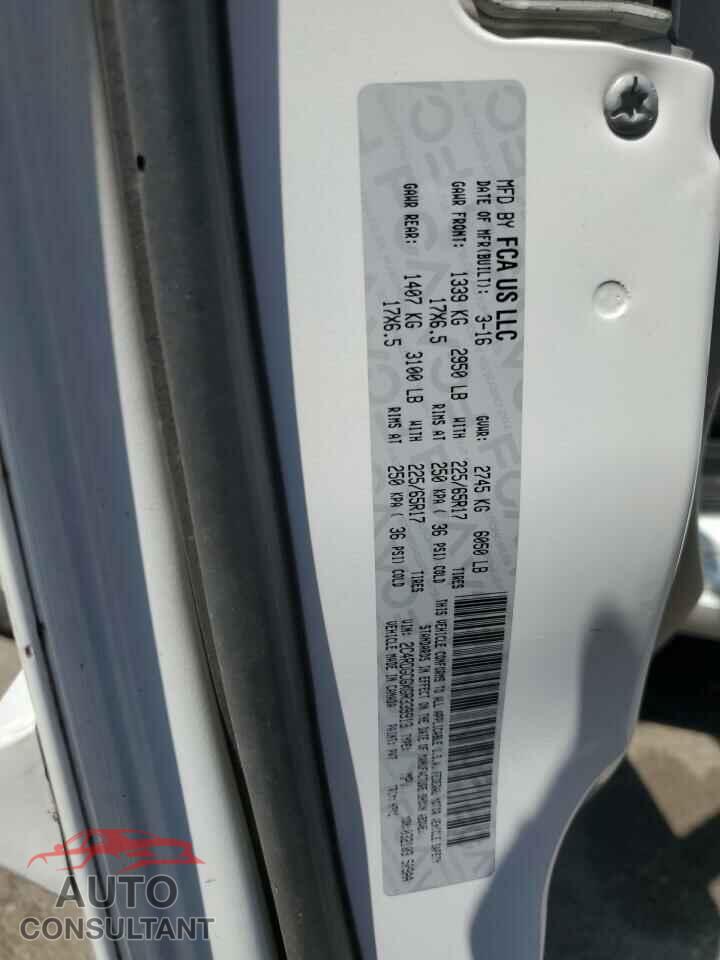 DODGE CARAVAN 2016 - 2C4RDGCGXGR339913