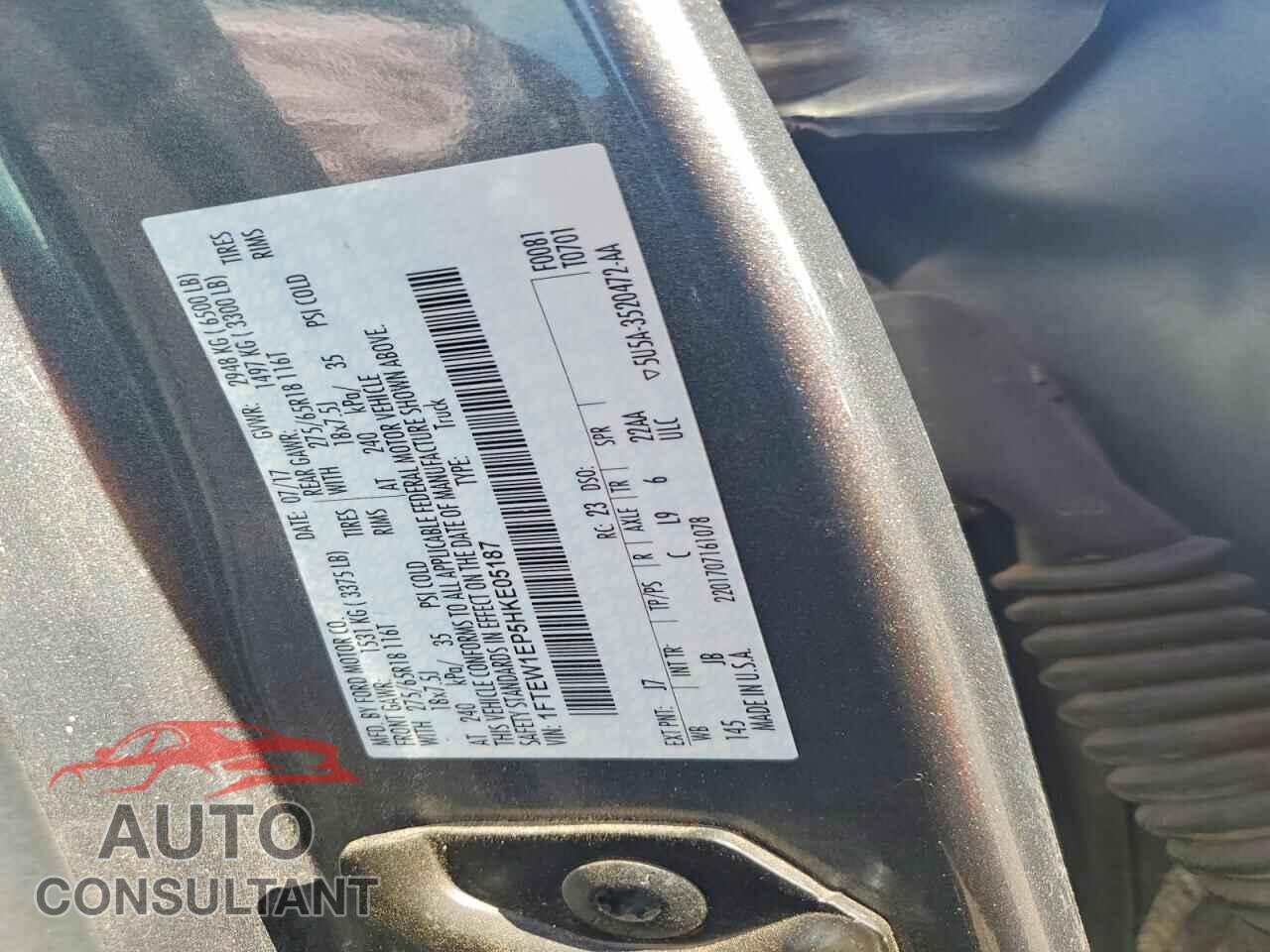 FORD F150 2017 - 1FTEW1EP5HKE05187