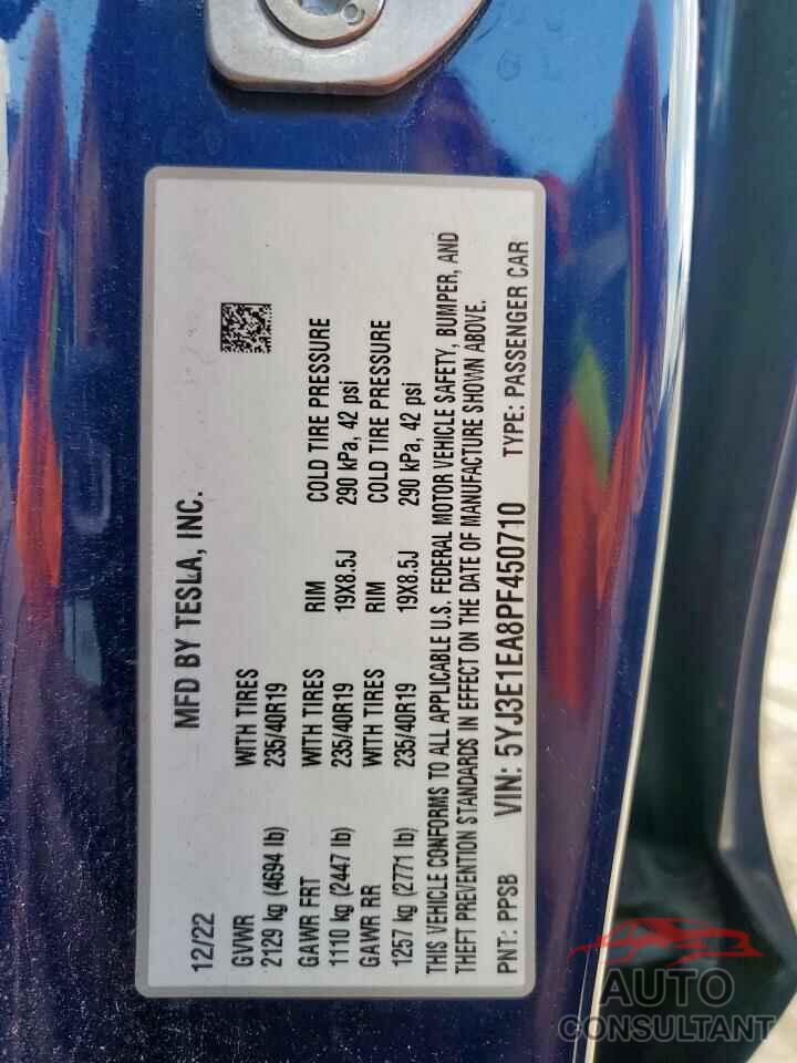 TESLA MODEL 3 2023 - 5YJ3E1EA8PF450710
