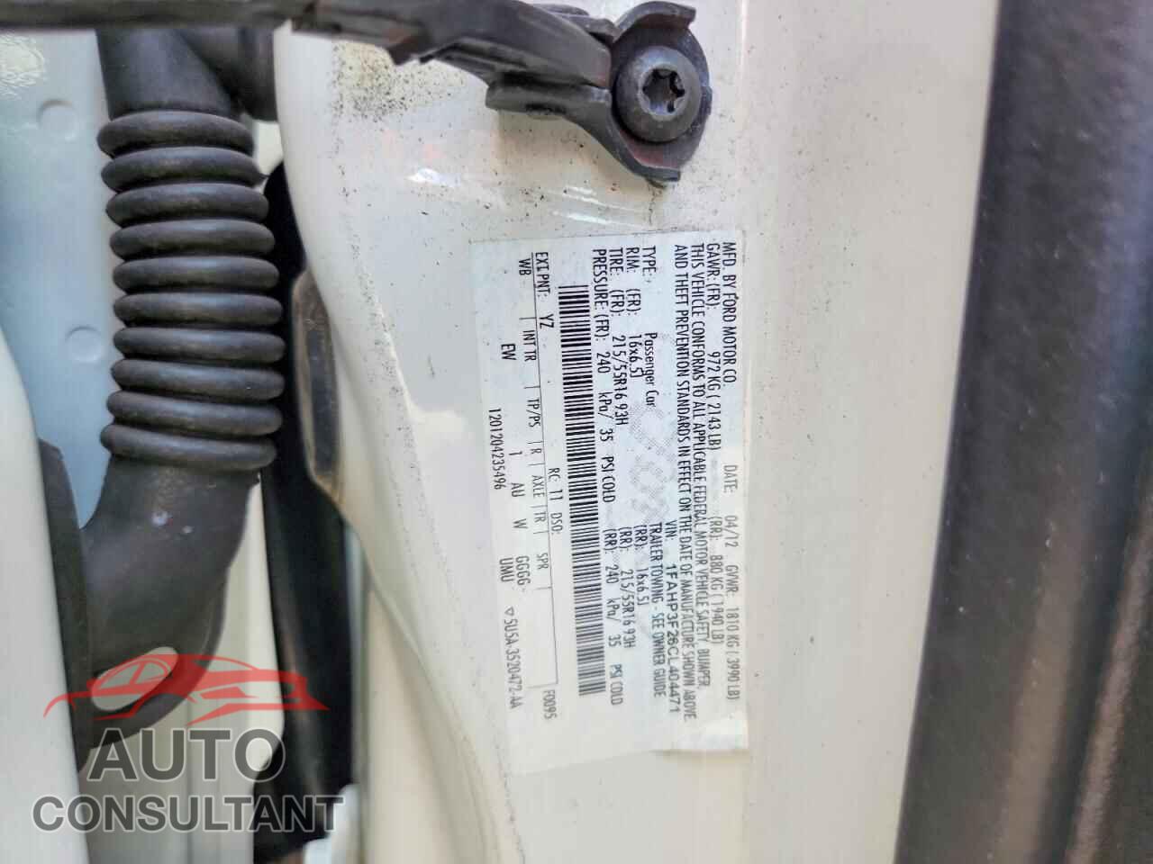 FORD FOCUS 2012 - 1FAHP3F26CL404471