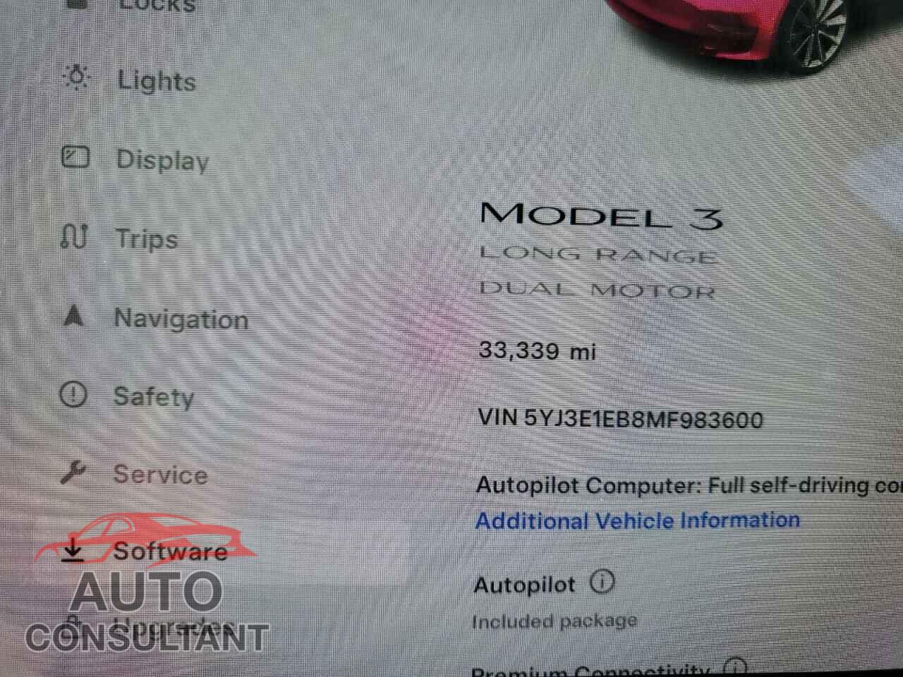 TESLA MODEL 3 2021 - 5YJ3E1EB8MF983600