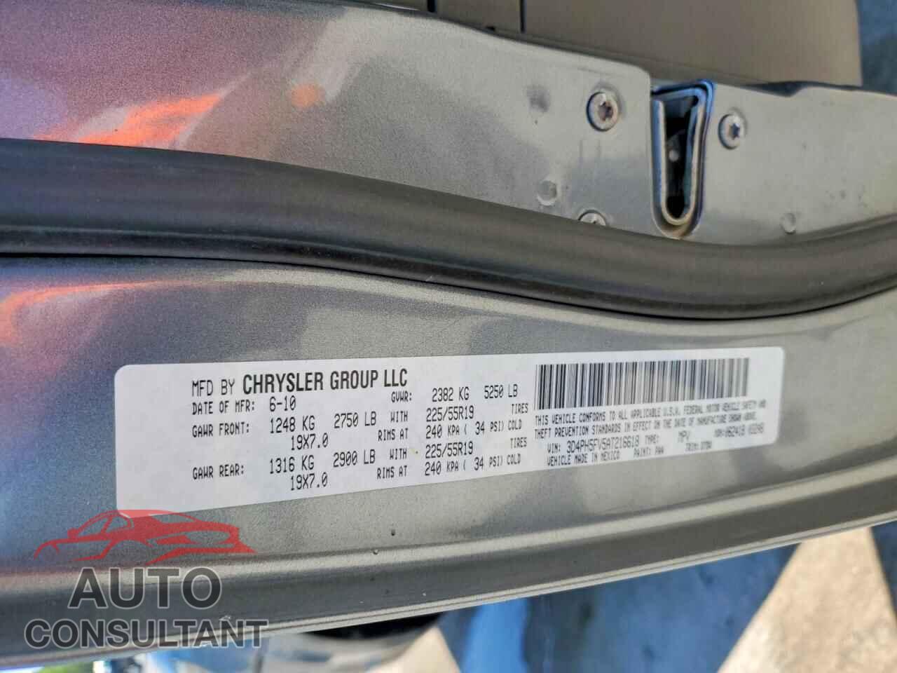 DODGE JOURNEY 2010 - 3D4PH5FV5AT216618