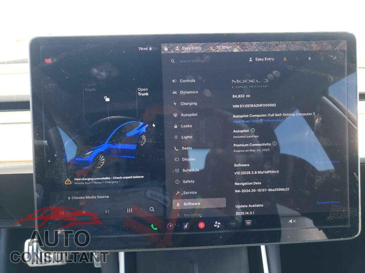TESLA MODEL 3 2017 - 5YJ3E1EA2HF000892