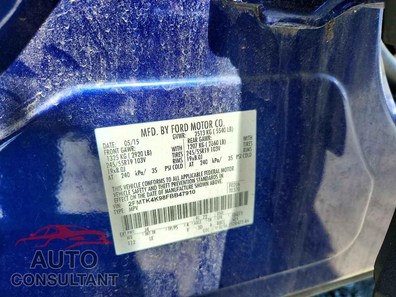 FORD EDGE 2015 - 2FMTK4K98FBB47910