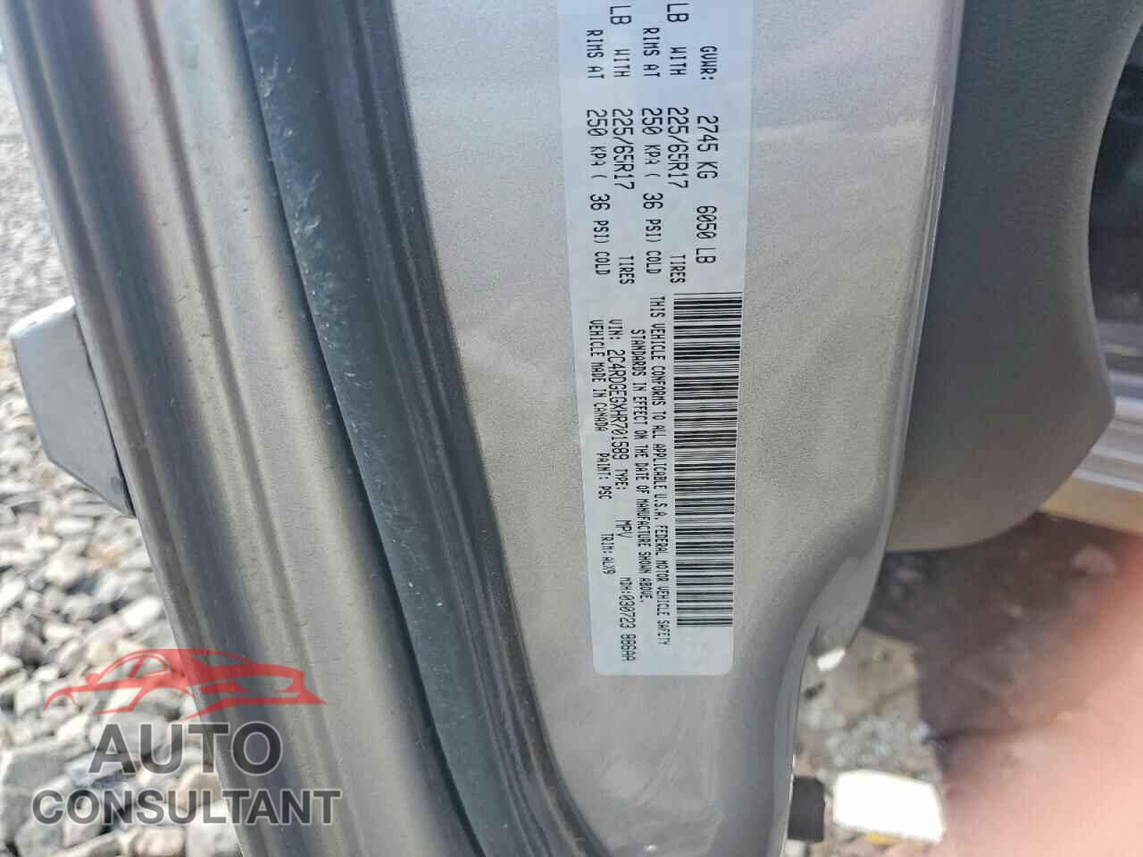 DODGE CARAVAN 2017 - 2C4RDGEGXHR701589